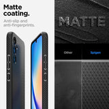 Противоударен Силиконов Калъф за Samsung A54, Spigen Liquid Air Case, Черен (7)