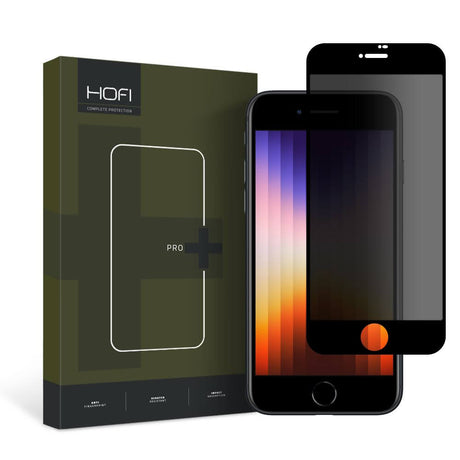 Privacy Протектор за iPhone SE 2022/2020 8/7, Hofi Anti-Spy Glass, Черен