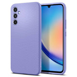 Противоударен Силиконов Калъф за Samsung A34, Spigen Liquid Air Case, Лилав