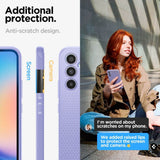 Противоударен Силиконов Калъф за Samsung A34, Spigen Liquid Air Case, Лилав (8)