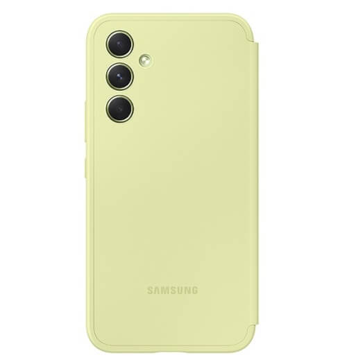 Оригинален Активен Калъф за Samsung A54 Smart View Wallet Book Case EF-ZA546CGEGWW, Жълт (3)