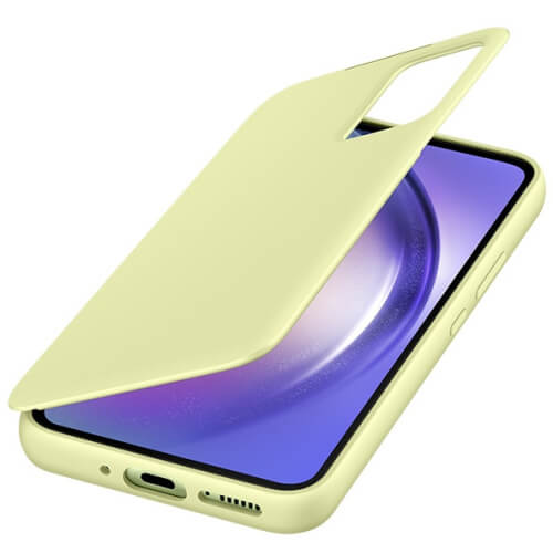 Оригинален Активен Калъф за Samsung A54 Smart View Wallet Book Case EF-ZA546CGEGWW, Жълт (2)