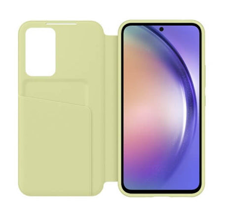 Оригинален Активен Калъф за Samsung A54 Smart View Wallet Book Case EF-ZA546CGEGWW, Жълт (4)