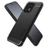 Противоударен Калъф за Xiaomi 13, Spigen Rugged Armor Case, Черен (6)
