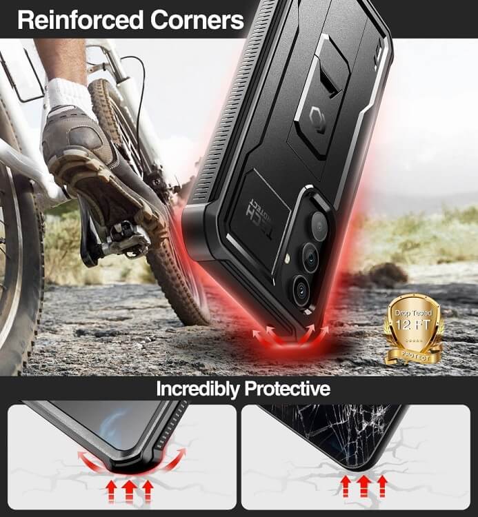 Противоударен Калъф за Samsung A34, Tech-Protect Kevlar Pro Case, Черен (4)