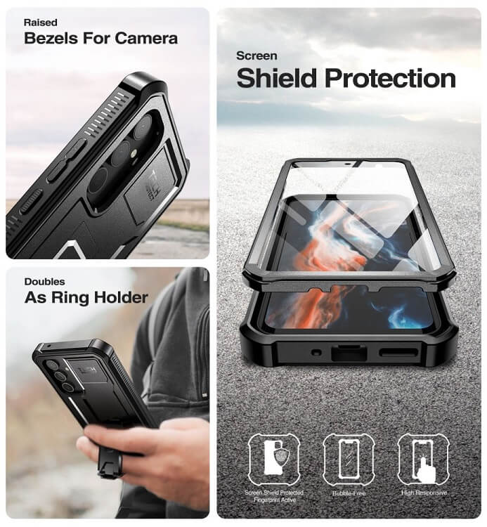 Противоударен Калъф за Samsung A34, Tech-Protect Kevlar Pro Case, Черен (5)