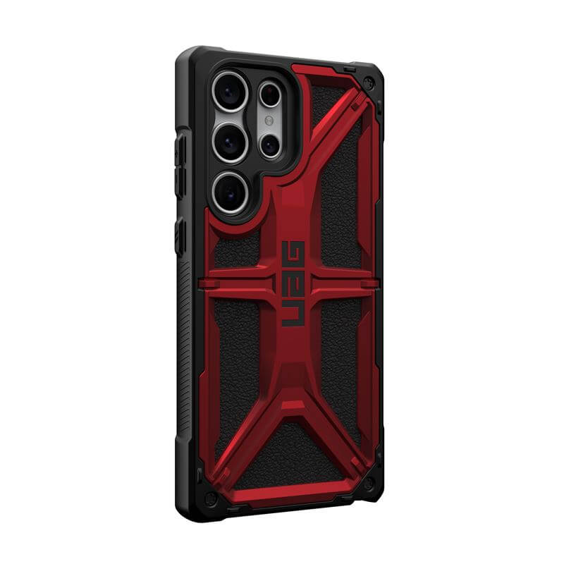 Противоударен Калъф за Samsung S23 Ultra, UAG Monarch Case, Червен