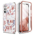 Противоударен Дамски Калъф за Samsung A54, Tech-Protect Velar Marble Rose Case, Розов