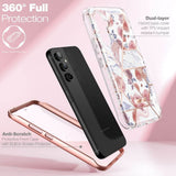 Противоударен Дамски Калъф за Samsung A54, Tech-Protect Velar Marble Rose Case, Розов (3)
