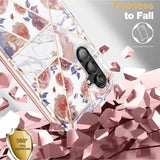 Противоударен Дамски Калъф за Samsung A54, Tech-Protect Velar Marble Rose Case, Розов (4)