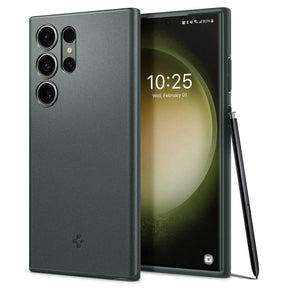 Противоударен Калъф за Samsung S23 Ultra, Spigen Thin Fit Case, Зелен