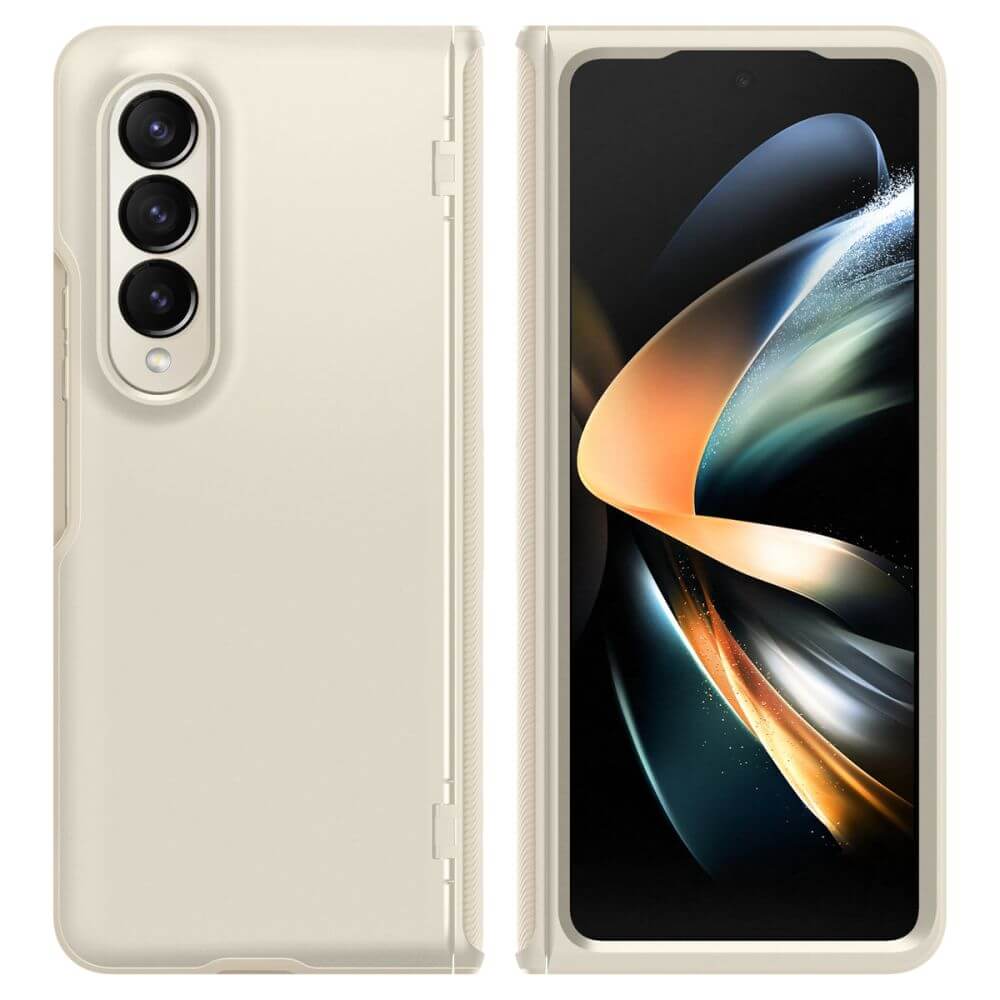 Калъф с Предпазител за Samsung Z Fold 4, Spigen Slim Armor Pro Case, Бежов (8)