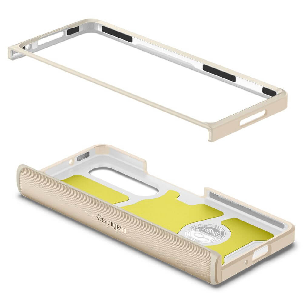 Калъф с Предпазител за Samsung Z Fold 4, Spigen Slim Armor Pro Case, Бежов (9)