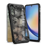 Противоударен Хибриден Калъф за Samsung A34, Ringke Fusion X Camouflage Case, Черен