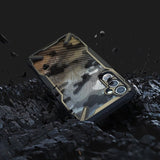 Противоударен Хибриден Калъф за Samsung A34, Ringke Fusion X Camouflage Case, Черен (4)