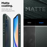 Противоударен Силиконов Калъф за Samsung A34, Spigen Liquid Air Case, Зелен (7)