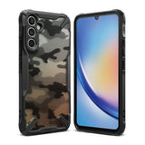 Противоударен Хибриден Калъф за Samsung A34, Ringke Fusion X Camouflage Case, Черен (2)