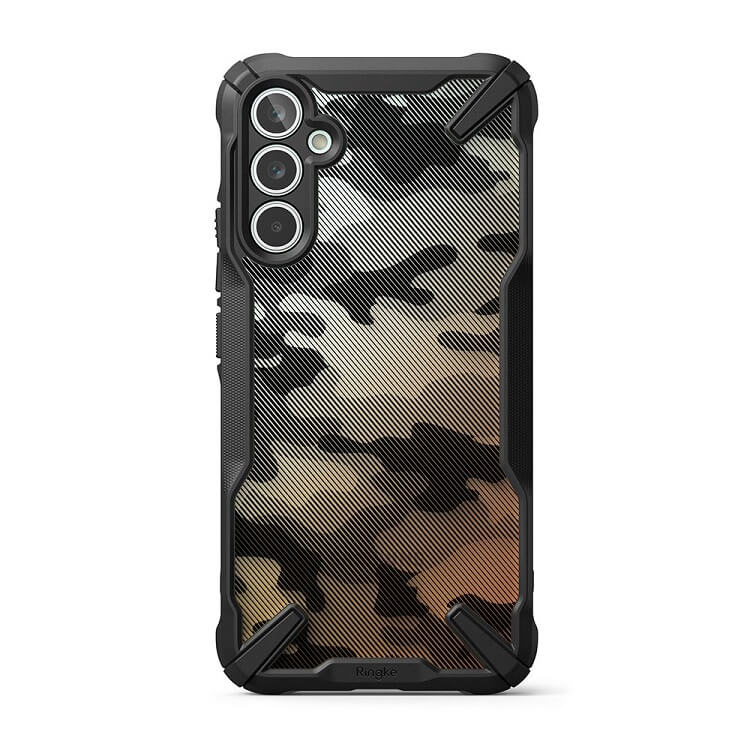 Противоударен Хибриден Калъф за Samsung A34, Ringke Fusion X Camouflage Case, Черен (3)