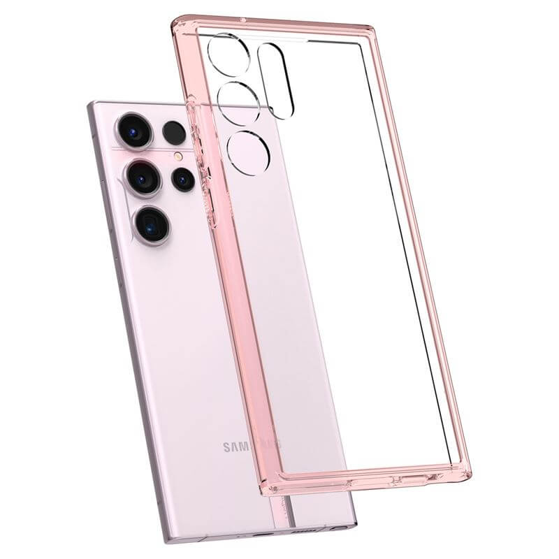 Противоударен Хибриден Калъф за Samsung S23 Ultra, Spigen Ultra Hybrid Case, Розов (6)