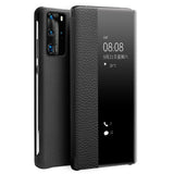 Активен Калъф за Huawei P40 Pro, Qialino Smart Book Case, Черен (3)