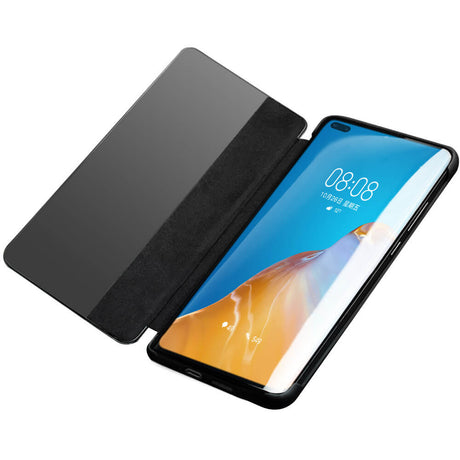Активен Калъф за Huawei P40 Pro, Qialino Smart Book Case, Черен (2)
