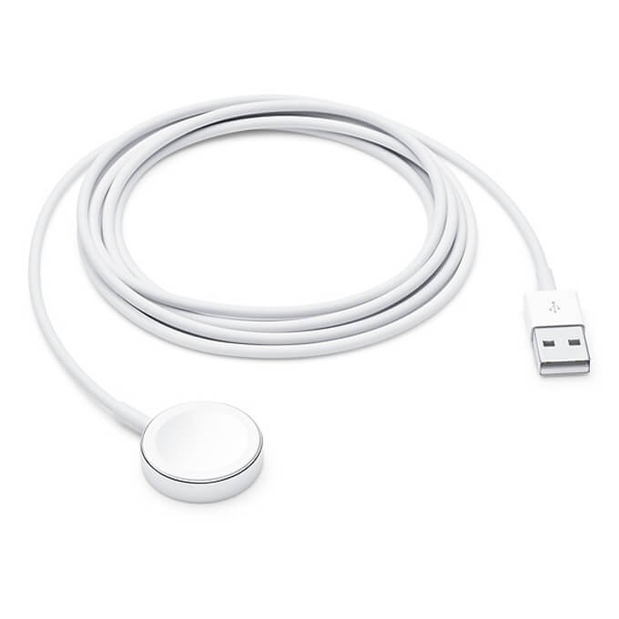 Оригинално Зарядно за Apple Watch Magnetic Charging Cable 2m MX2F2, Бял (Bulk)