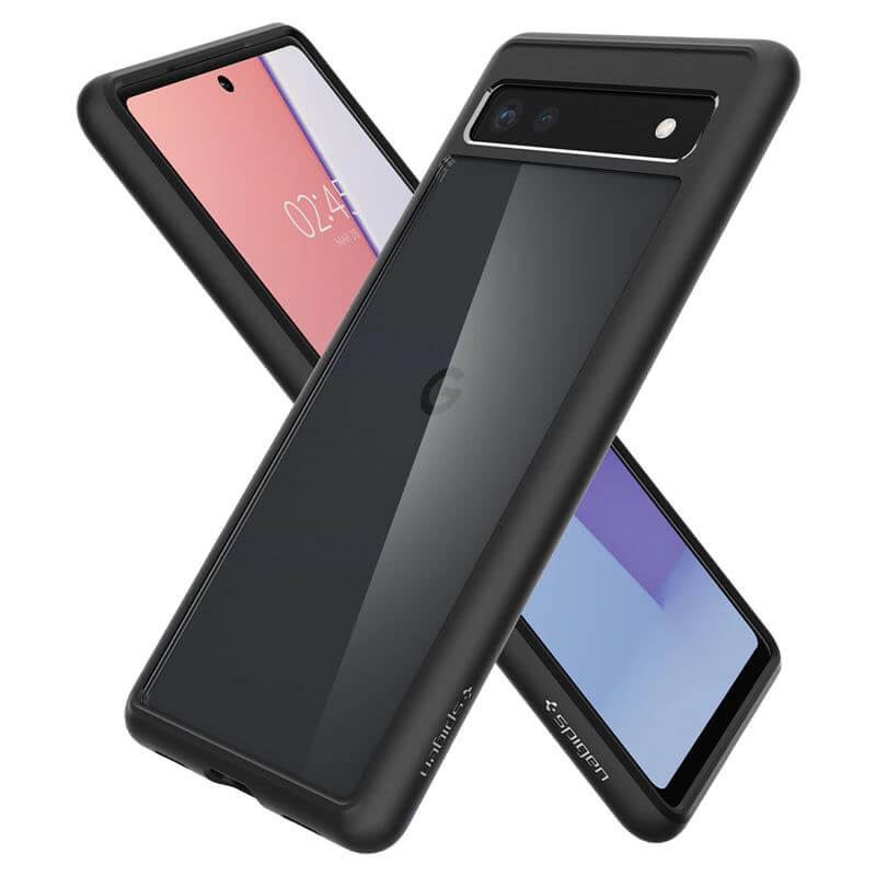 Противоударен Калъф за Google Pixel 6A, Spigen Ultra Hybrid Case, Черен (2)