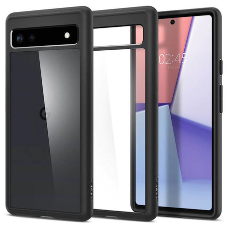 Противоударен Калъф за Google Pixel 6A, Spigen Ultra Hybrid Case, Черен