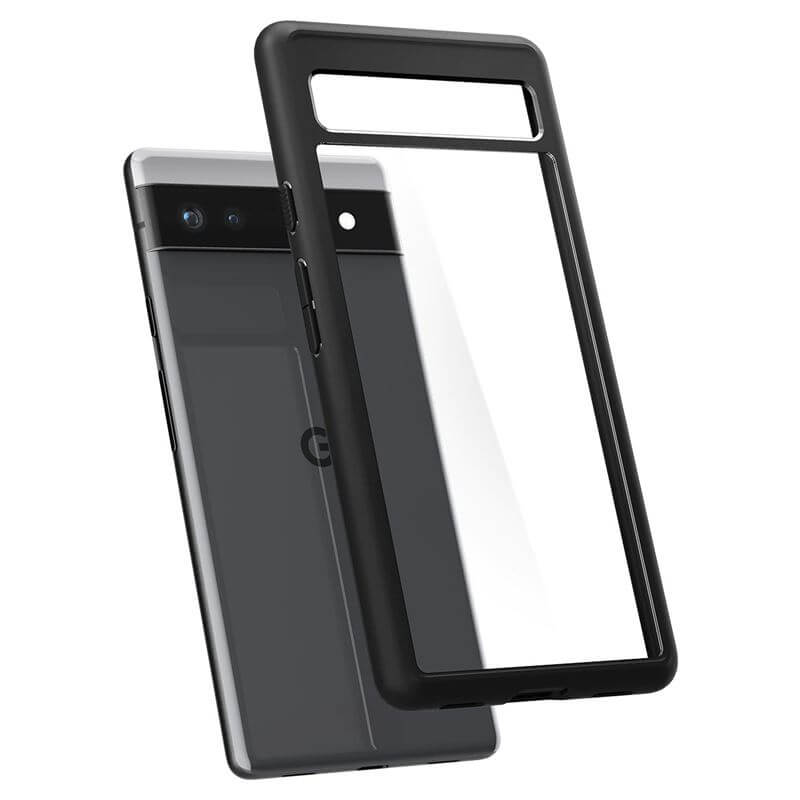 Противоударен Калъф за Google Pixel 6A, Spigen Ultra Hybrid Case, Черен (3)