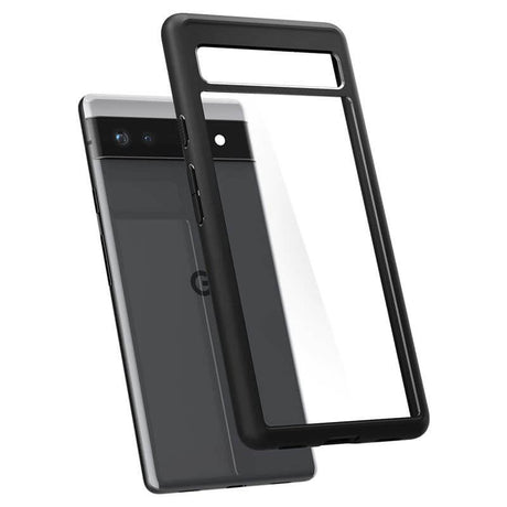 Противоударен Калъф за Google Pixel 6A, Spigen Ultra Hybrid Case, Черен (3)