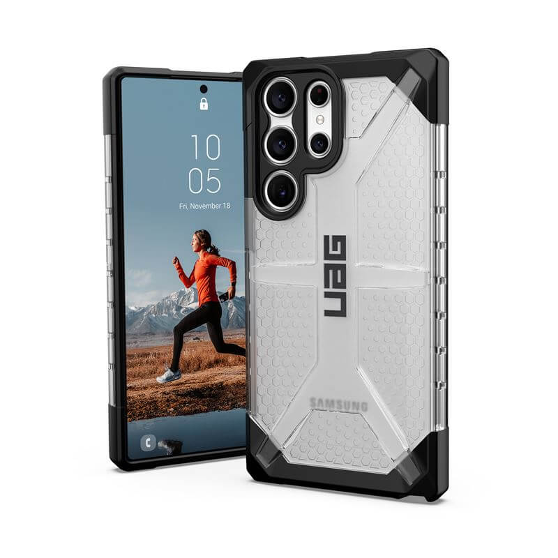 Противоударен Калъф за Samsung S23 Ultra, UAG Plasma Ice Case, Черен