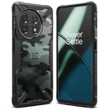 Противоударен Хибриден Калъф за Oneplus 11, Ringke Fusion X Camouflage Case, Черен (2)
