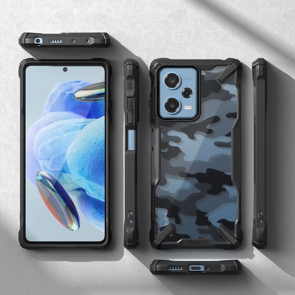 Противоударен Хибриден Калъф за Xiaomi Redmi Note 12 Pro 5G, Ringke Fusion X Case, Черен (4)