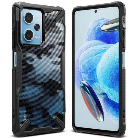 Противоударен Хибриден Калъф за Xiaomi Redmi Note 12 Pro 5G, Ringke Fusion X Case, Черен (2)