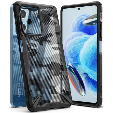 Противоударен Хибриден Калъф за Xiaomi Redmi Note 12 Pro 5G, Ringke Fusion X Case, Черен