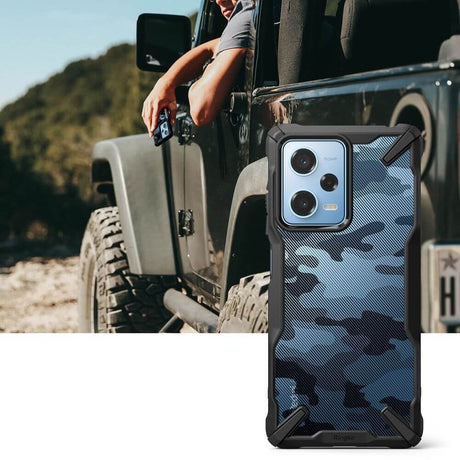 Противоударен Хибриден Калъф за Xiaomi Redmi Note 12 Pro 5G, Ringke Fusion X Case, Черен (7)