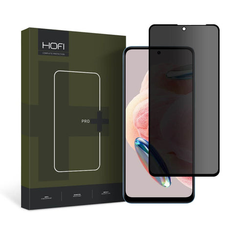 Privacy Протектор за Xiaomi Redmi Note 12 5G/4G, Hofi Anty-Spy Glass, Черен