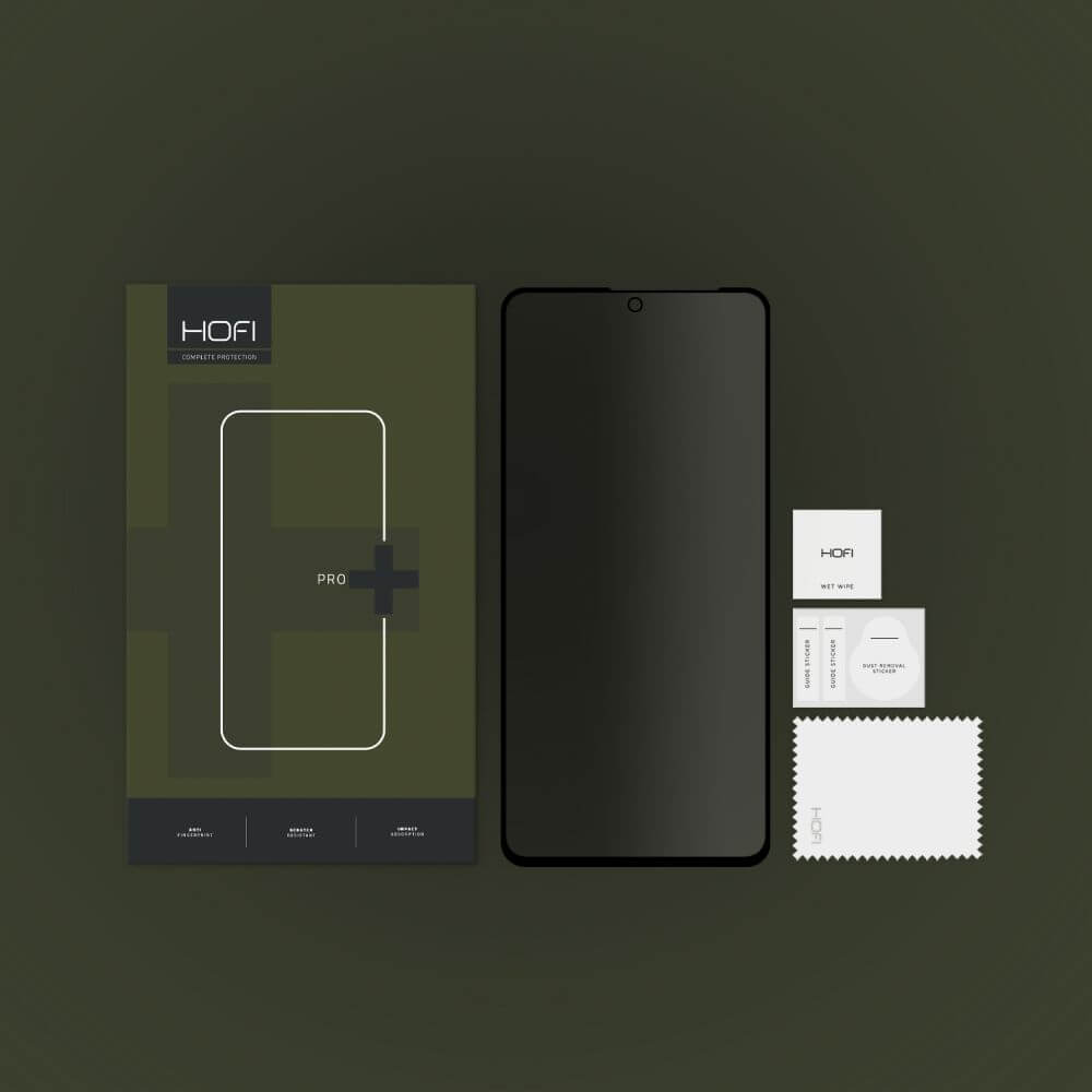 Privacy Протектор за Xiaomi Redmi Note 12 5G/4G, Hofi Anty-Spy Glass, Черен (6)