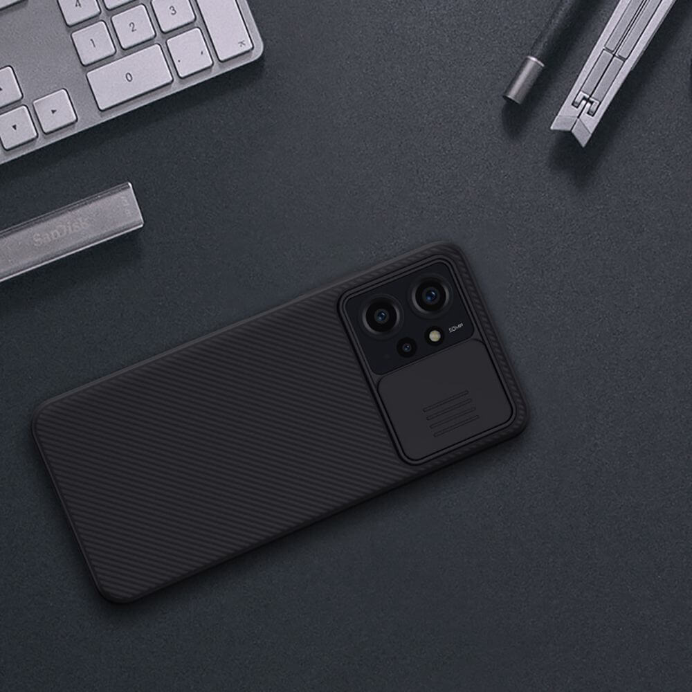 Калъф с Плъзгач за Камера за Xiaomi Redmi Note 12 4G, Nillkin CamShield Case, Черен (5)