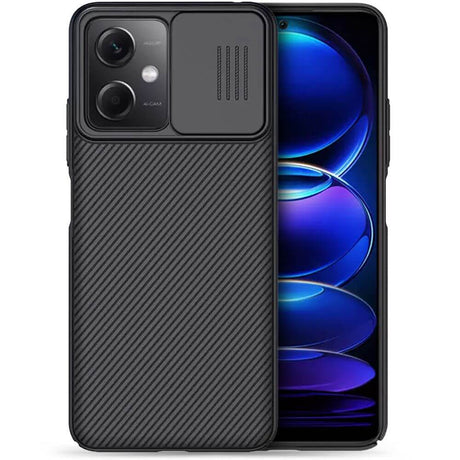 Калъф с Плъзгач за Камера за Xiaomi Redmi Note 12 5G, Nillkin CamShield Case, Черен