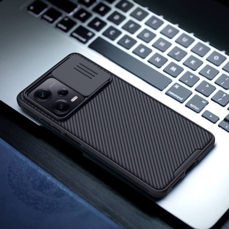 Калъф с Плъзгач за Камера за Xiaomi Redmi Note 12 Pro 5G, Nillkin CamShield Case, Черен (4)