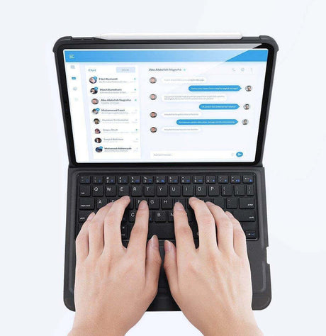 Калъф с Клавиатура за iPad 9/ 8/ 7 10.2, Dux Ducis Touchpad Keyboard Soft Case, Черен (3)