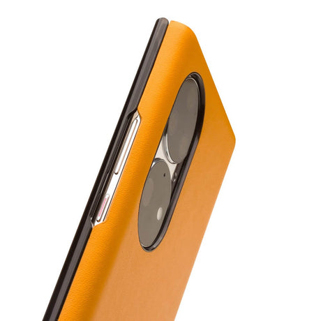 Активен Калъф за Huawei P50 Pro, Qialino Smart Book Case, Жълт (3)