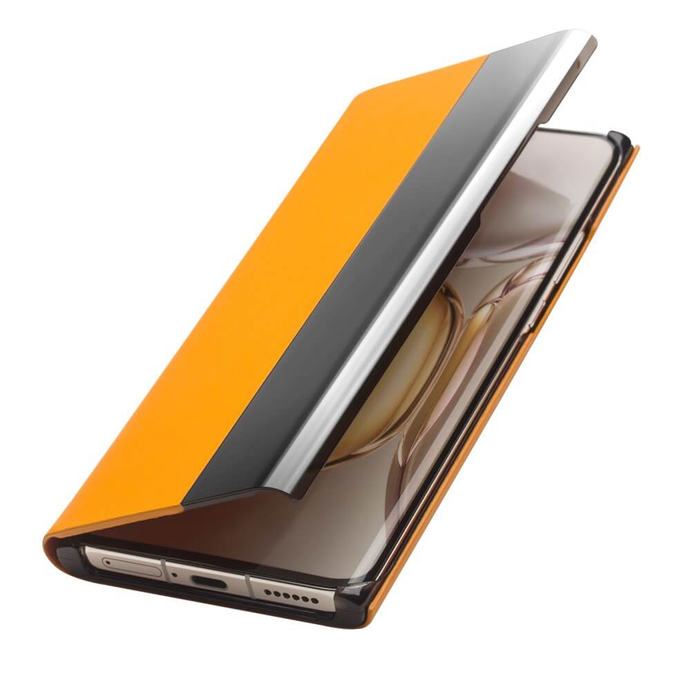 Активен Калъф за Huawei P50 Pro, Qialino Smart Book Case, Жълт (2)