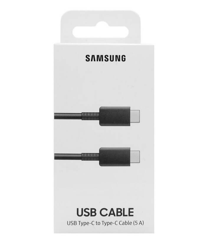 Оригинален USB-C към USB-C Кабел Samsung 1m 5A EP-DN975BBE, Черен