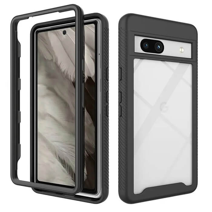 Цялостен Калъф за Google Pixel 7A, Tech-Protect Defense 360 Pro Case, Черен