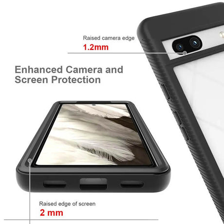 Цялостен Калъф за Google Pixel 7A, Tech-Protect Defense 360 Pro Case, Черен (4)