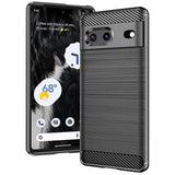 Противоударен Калъф за Google Pixel 7A, Tech-Protect Premium Carbon Case, Черен
