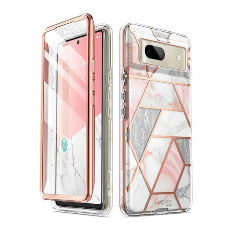 Дамски Калъф за Google Pixel 7, Supcase Iblsn Cosmo Marble, Розов