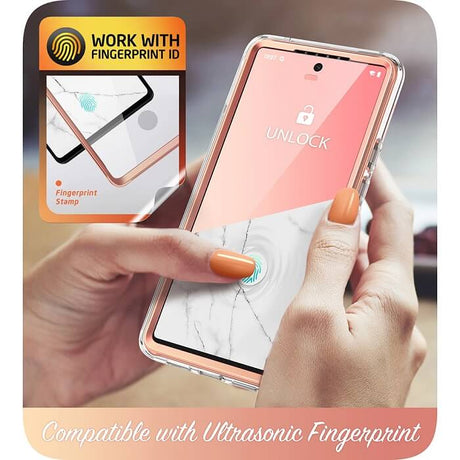 Дамски Калъф за Google Pixel 7, Supcase Iblsn Cosmo Marble, Розов (6)
